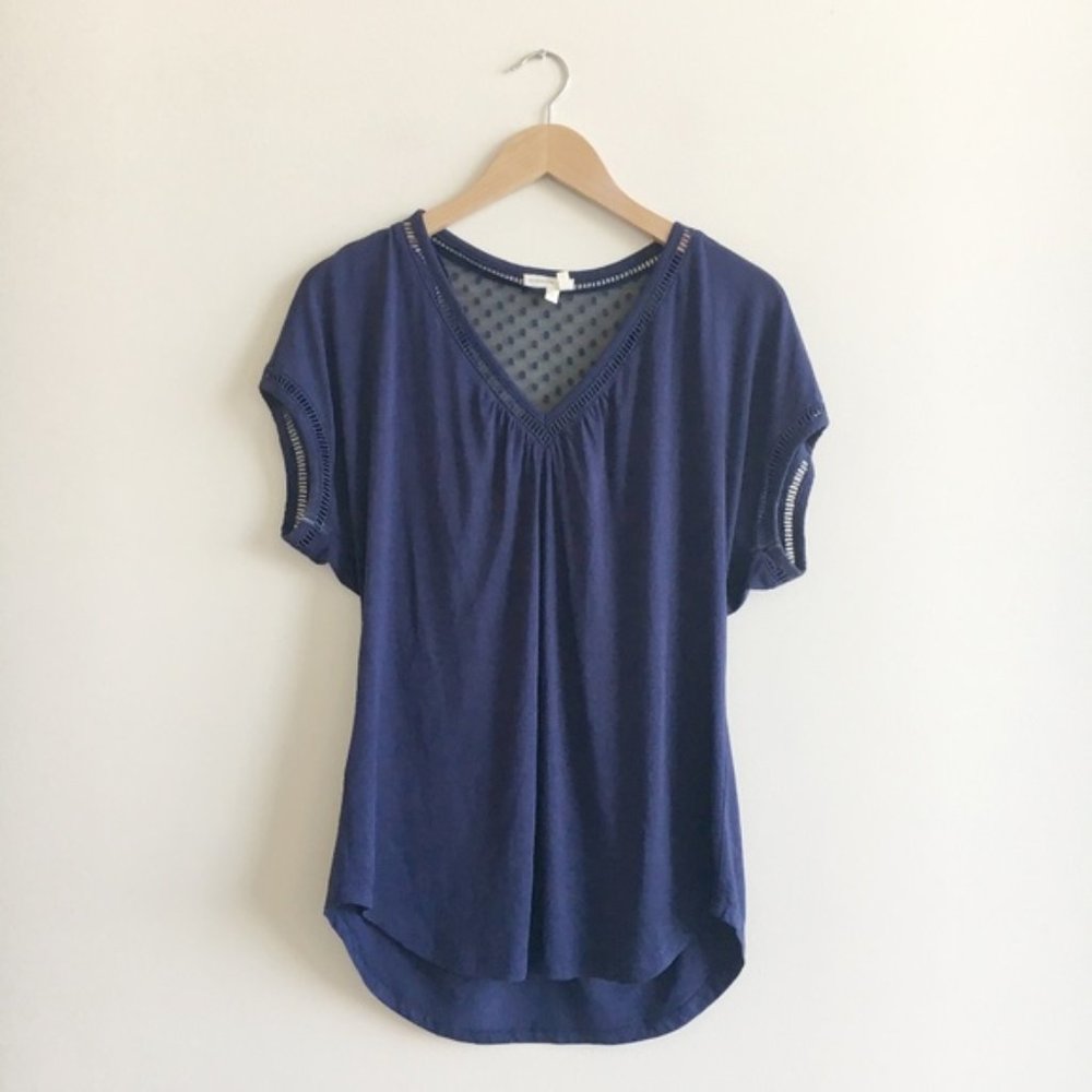 Anthropologie Meadow Rue Sheer Back Top